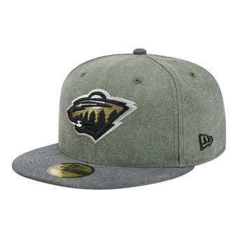 Men's New Era Olive/Black Minnesota Wild Roll Call 59FIFTY Fitted Hat