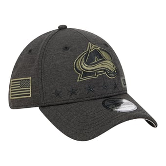 Men's New Era Black Colorado Avalanche Stealth Mode Flex 39Thirty Stretch Hat