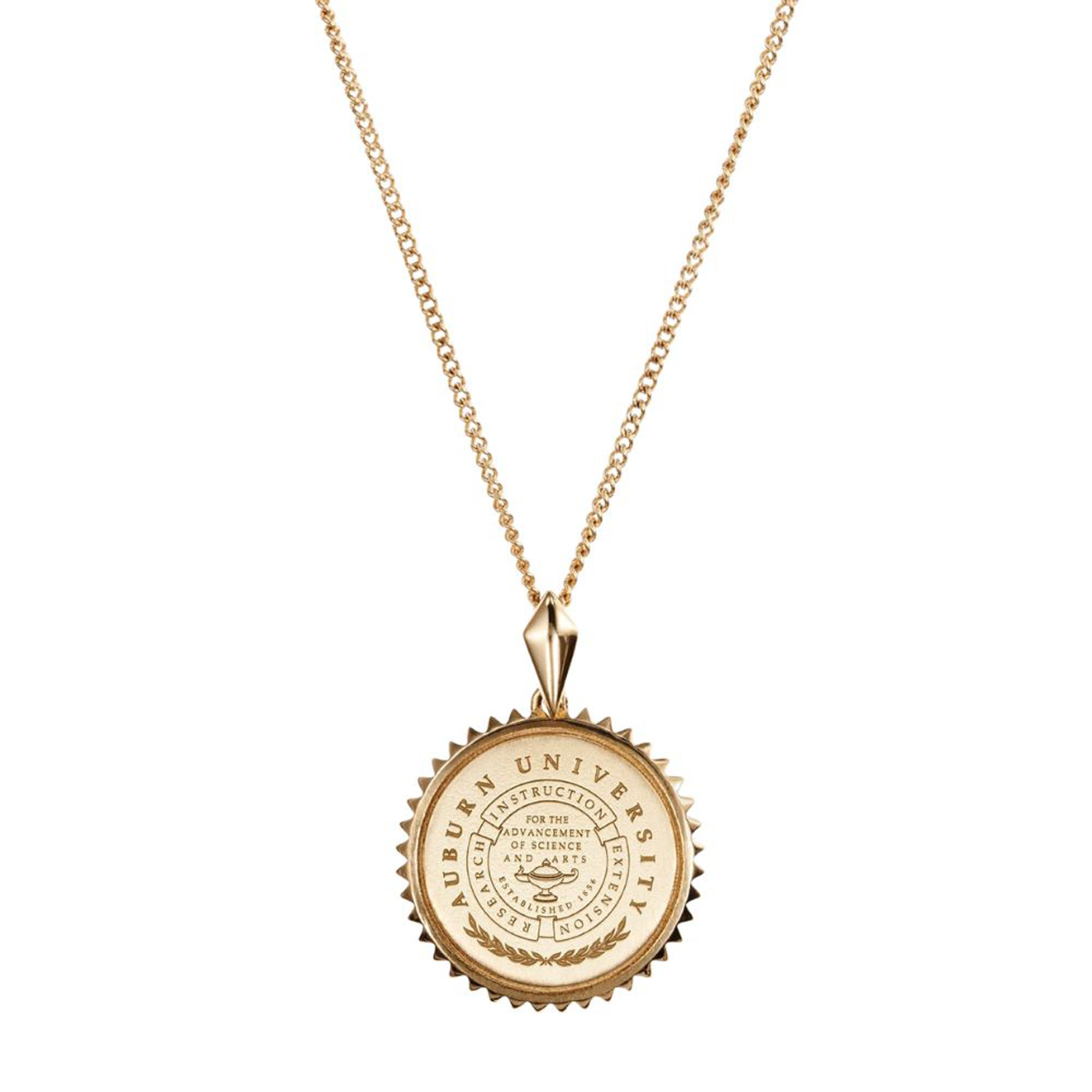 Kyle Cavan  Auburn Tigers Gold Sunburst Necklace