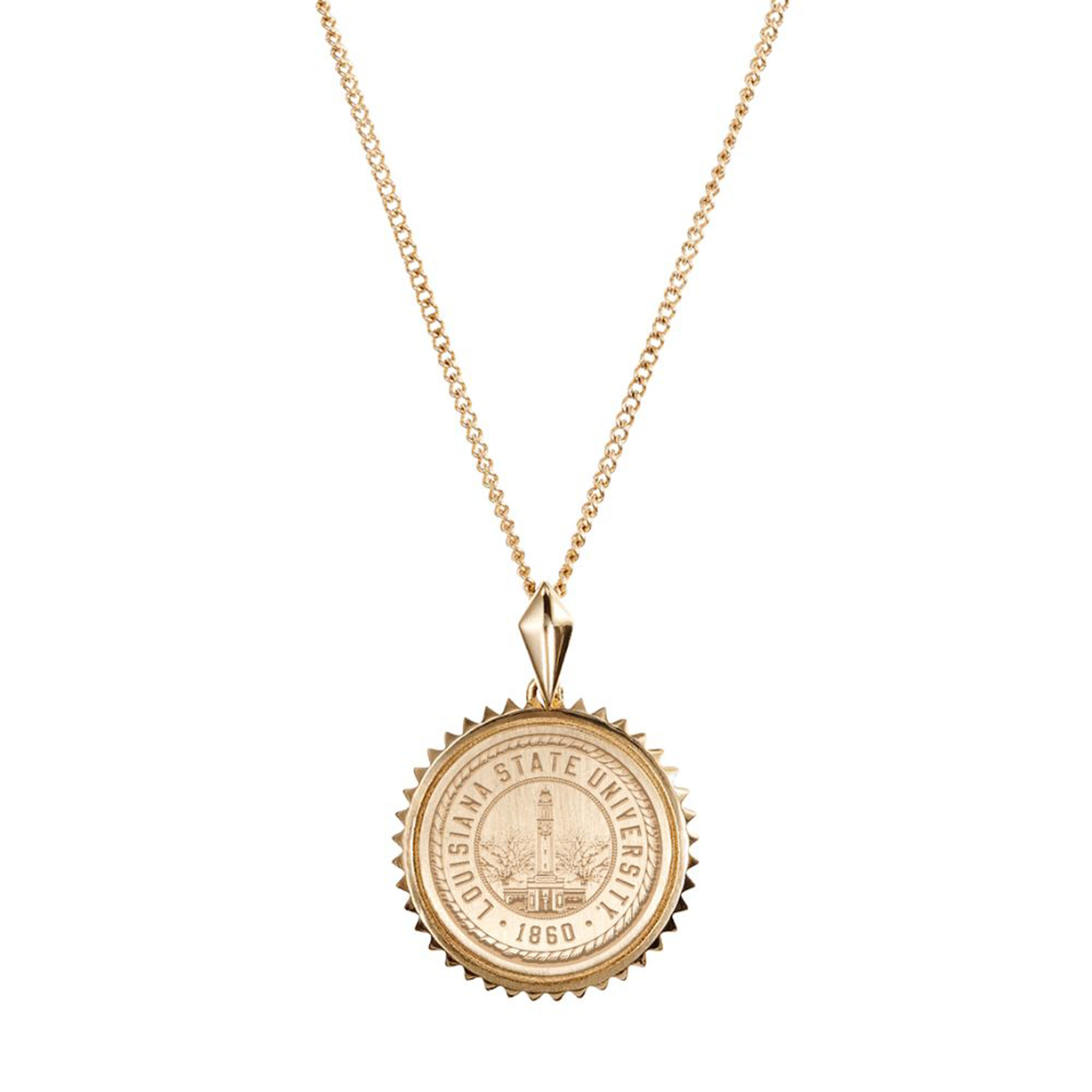 Kyle Cavan  LSU Tigers Gold Sunburst Necklace