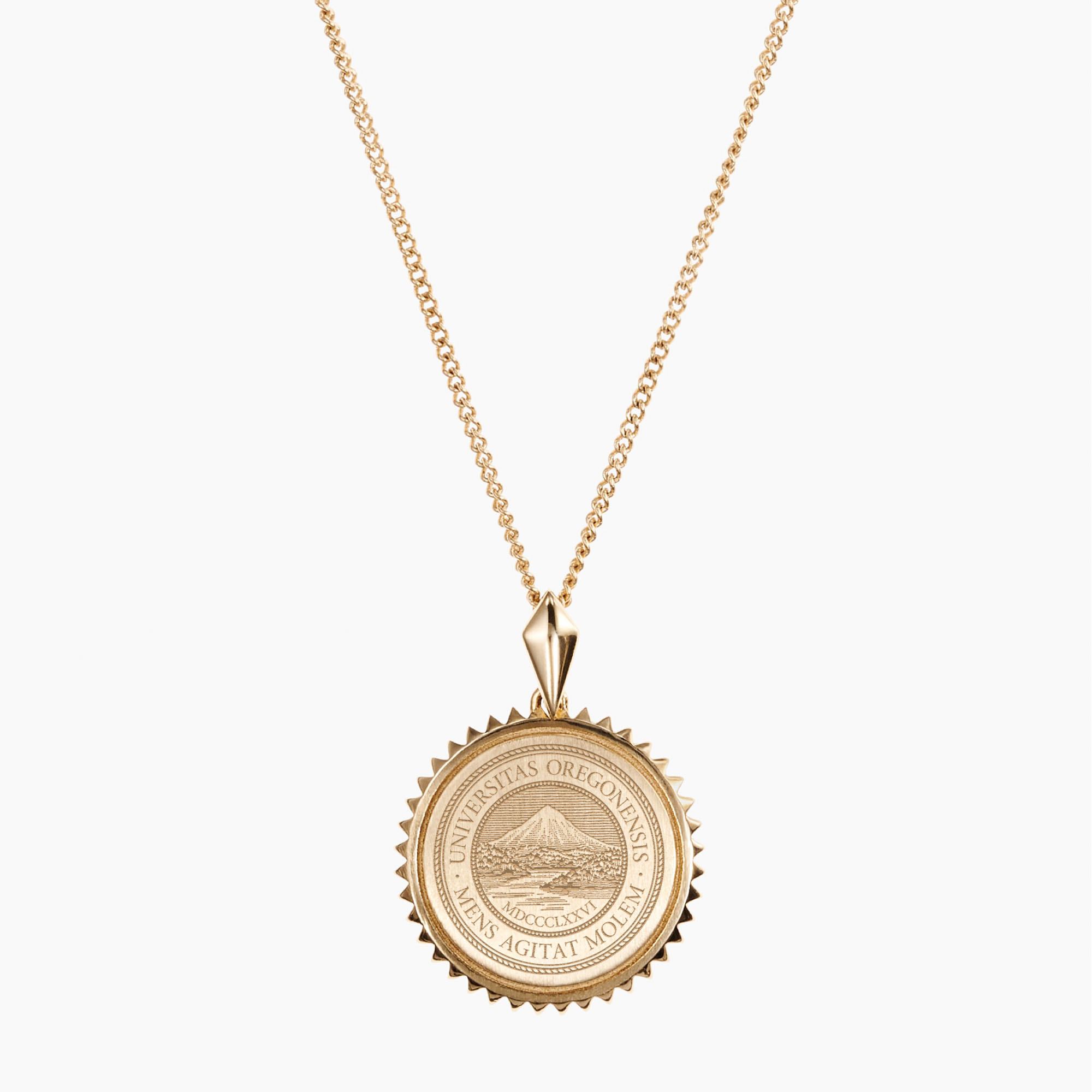 Kyle Cavan  Oregon Ducks Gold Sunburst Necklace
