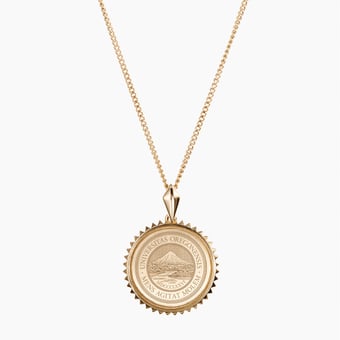 Kyle Cavan  Oregon Ducks Gold Sunburst Necklace