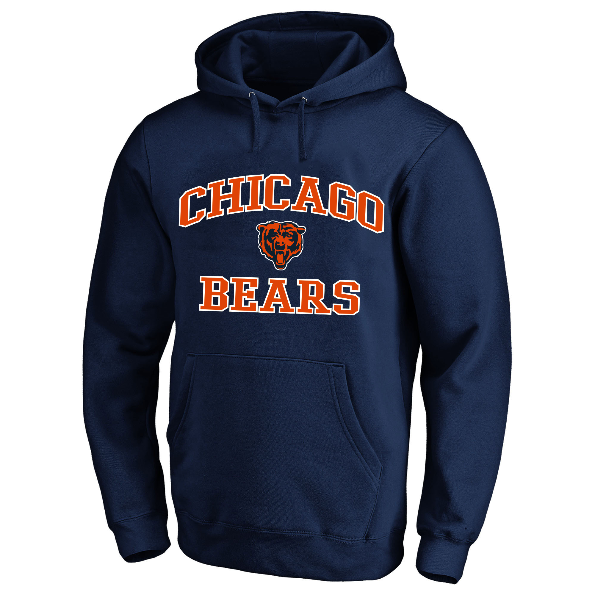 Men's Fanatics Navy Chicago Bears Big & Tall Heart & Soul Hoodie