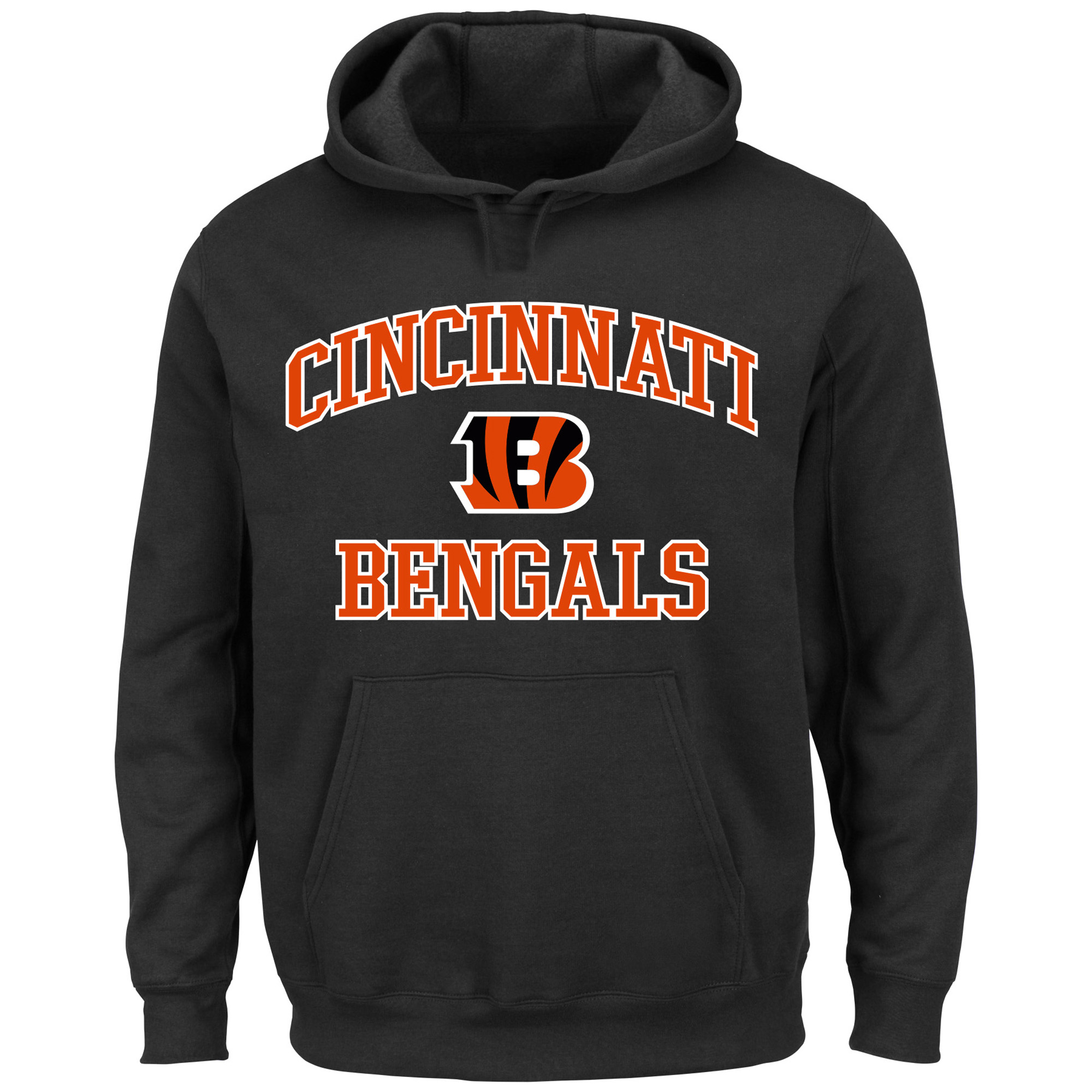 Men's Fanatics  Black Cincinnati Bengals Big & Tall Heart & Soul Hoodie