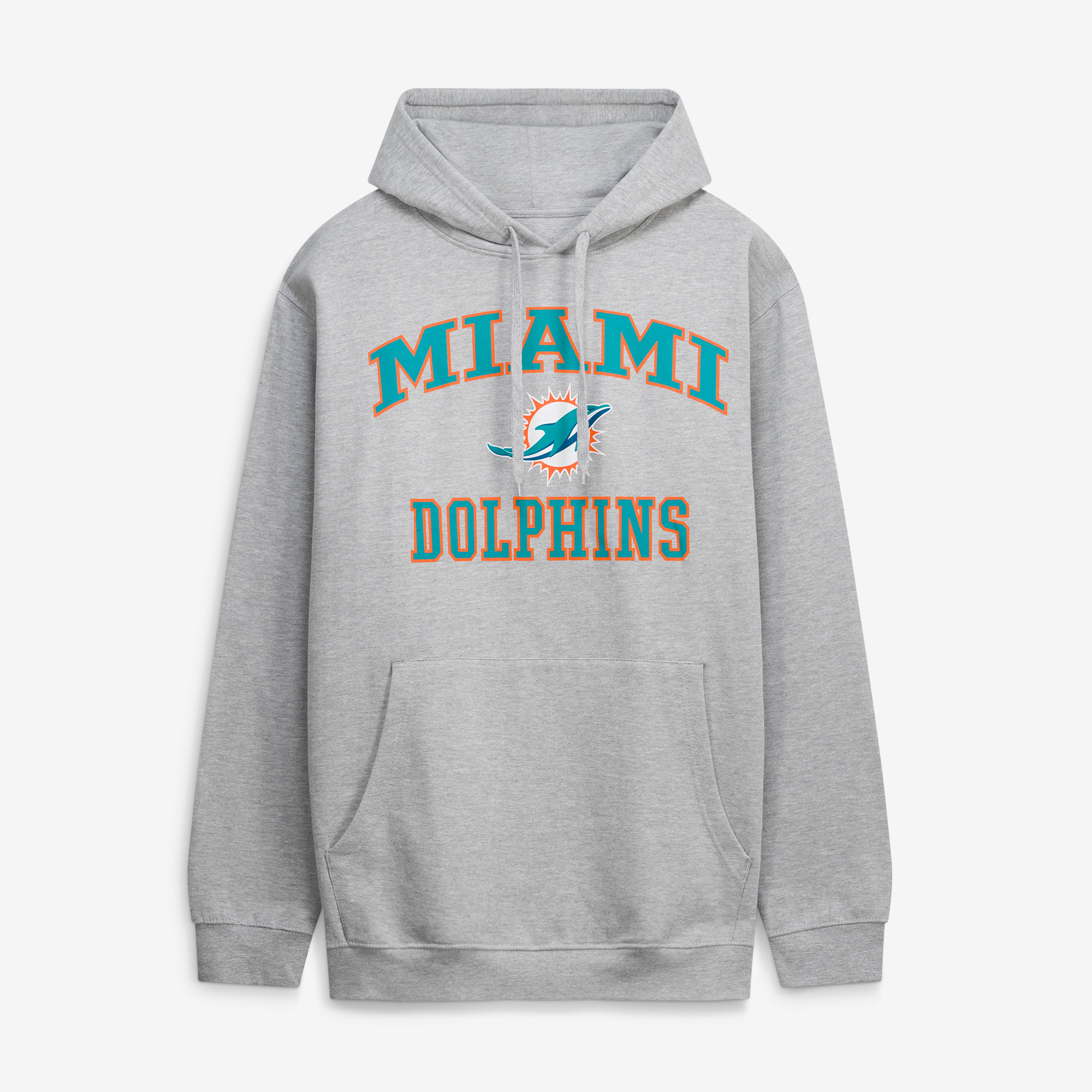 Men's Fanatics Heather Gray Miami Dolphins Big & Tall Heart & Soul Hoodie