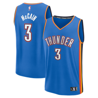 Men's Fanatics Jared McCain Blue Oklahoma City Thunder Fast Break Replica Jersey - Icon Edition