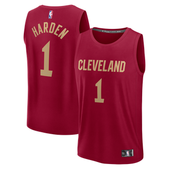 Men's Fanatics James Harden Wine Cleveland Cavaliers Fast Break Replica Jersey - Icon Edition