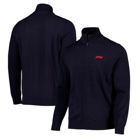 Formula 1 Full Zip Knitted Jumper - Dark Navy
