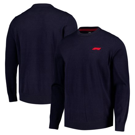 Formula 1 Crew Neck Knitted Jumper -  Dark Navy