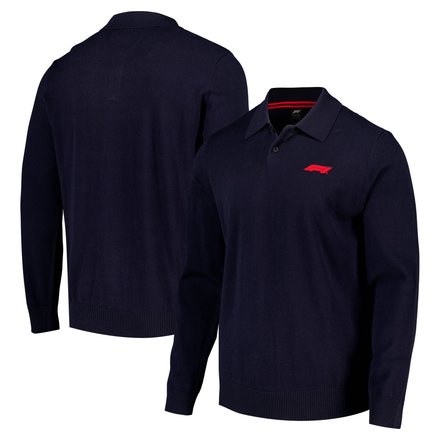 Formula 1 Knitted Polo Shirt - Dark Navy