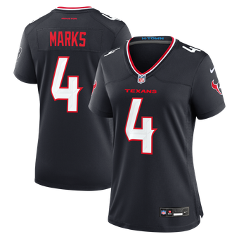 Women's Nike Woody Marks  Navy Houston Texans Team Game Jersey