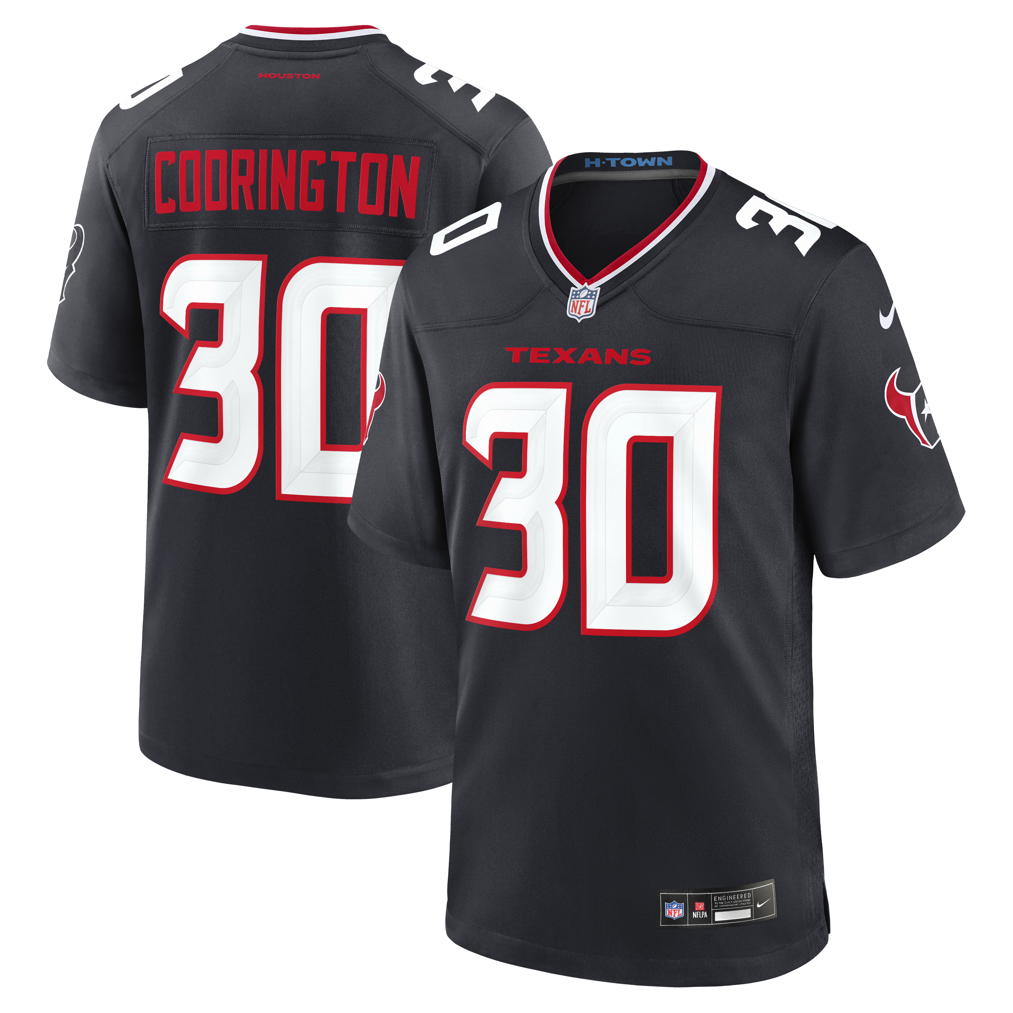 Men's Nike Brandon Codrington  Navy Houston Texans Team Game Jersey