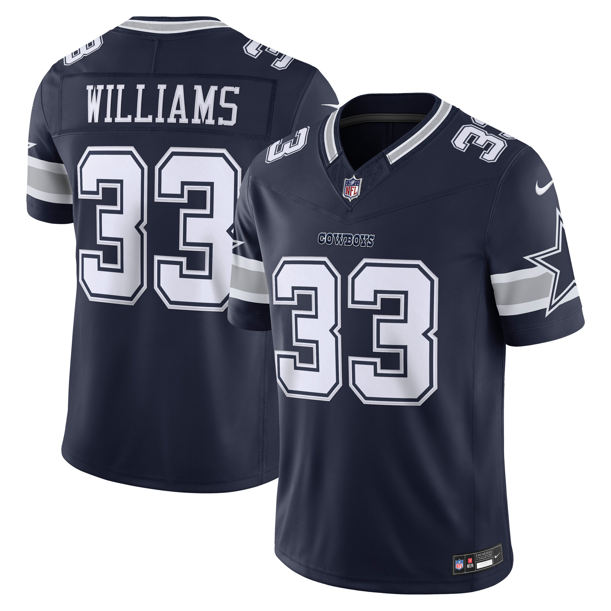 Javonte Williams Dallas Cowboys Nike Men's Dri-FIT NFL Limited Jersey in Blue | 37NMDCLH7RF-RG6