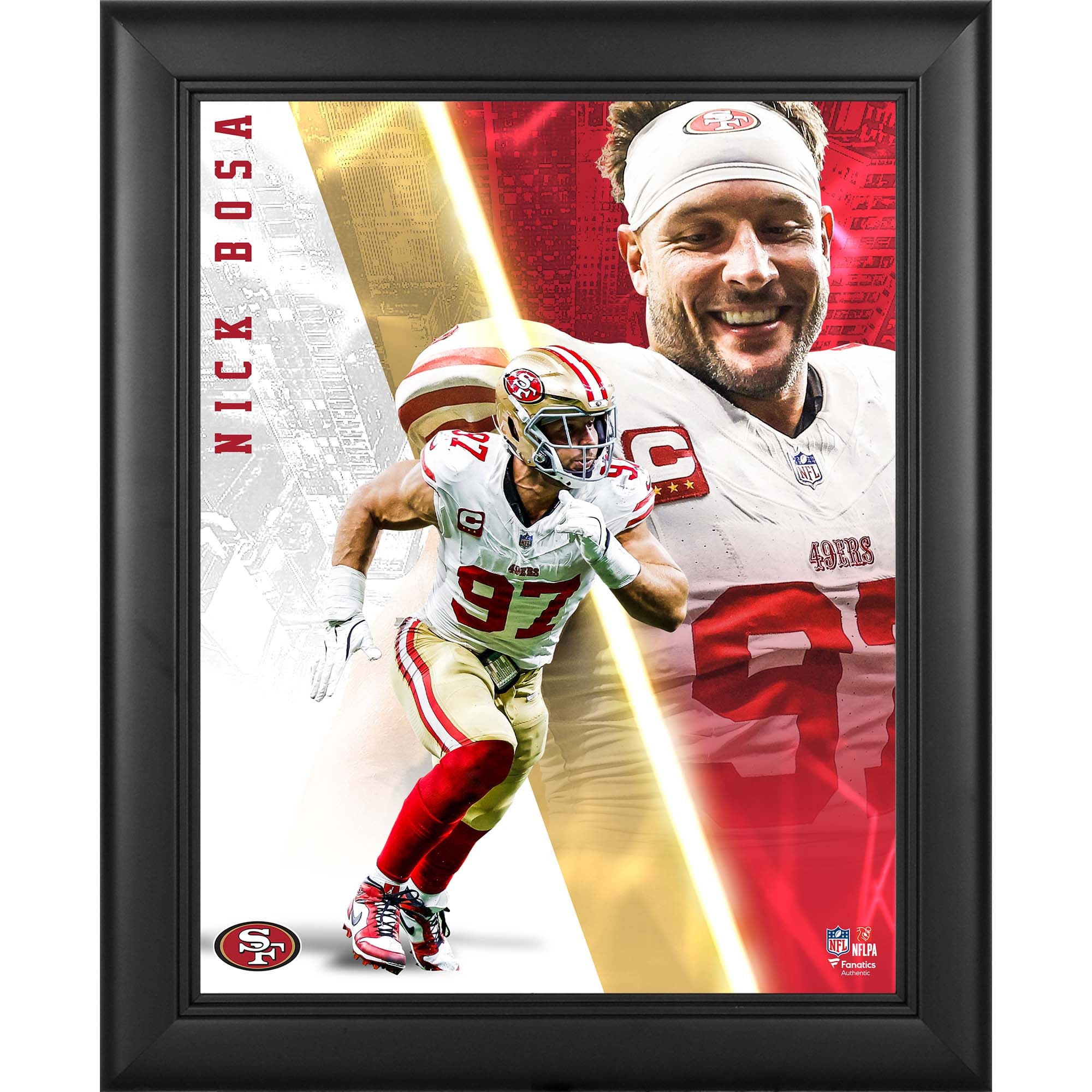 Nick Bosa San Francisco 49ers Framed 13" x 16" Radiance Collage