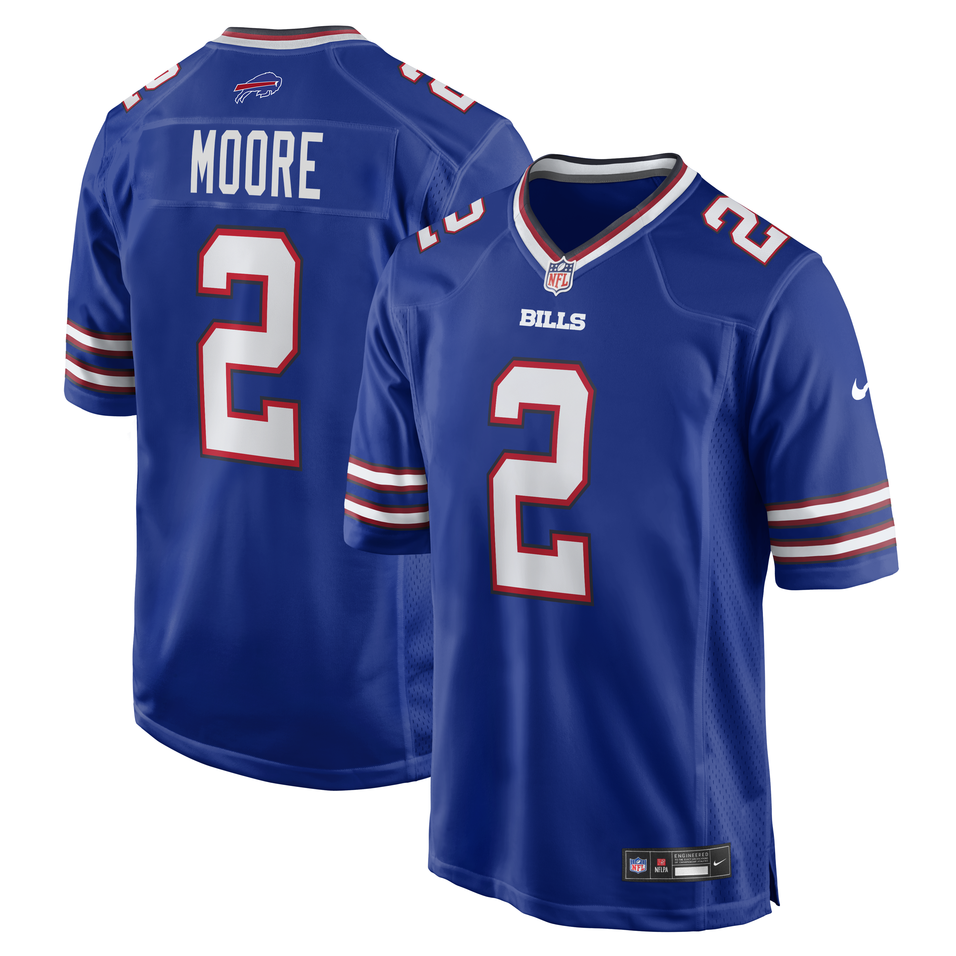 Men's Nike D.J. Moore Royal Buffalo Bills Game Jersey