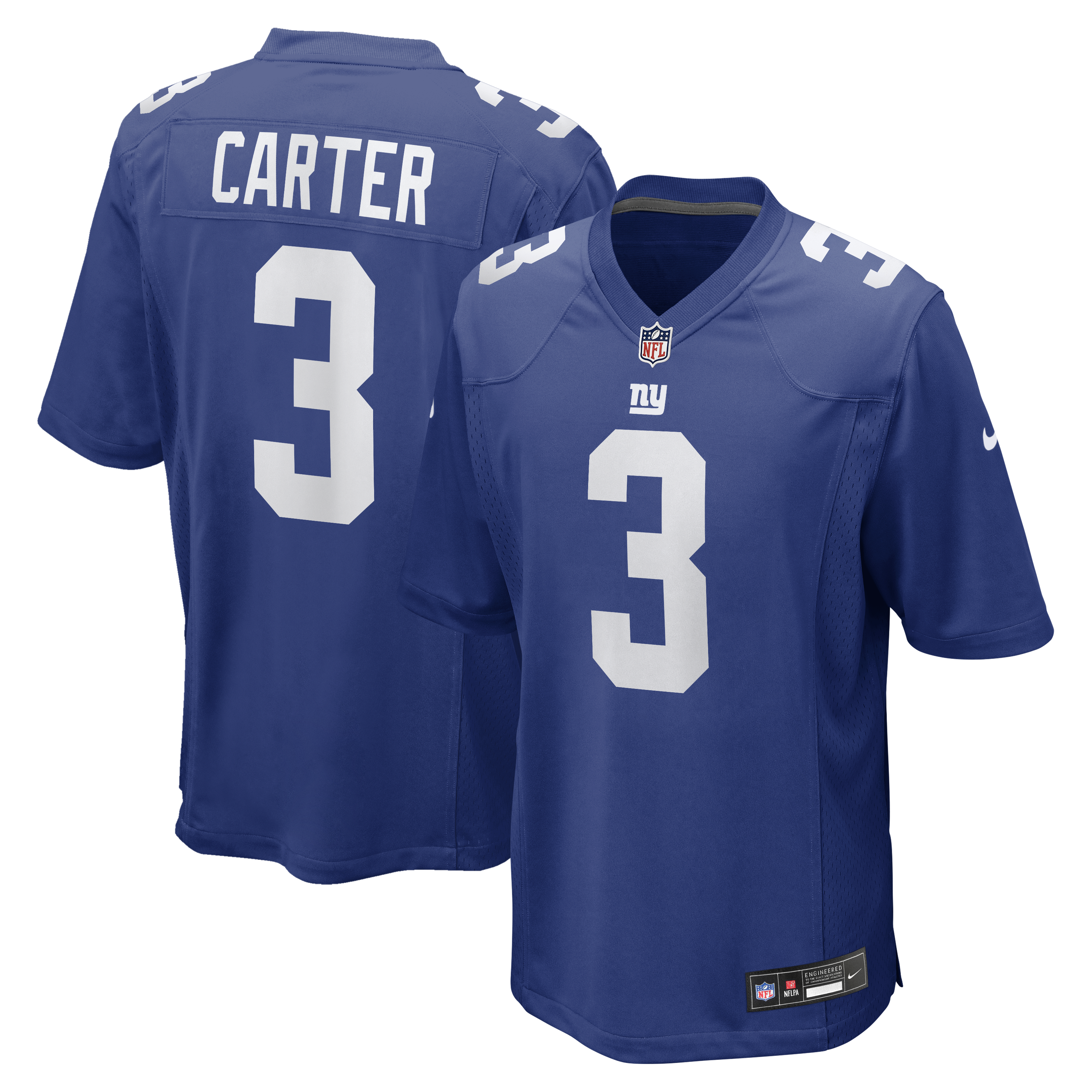 Men's Nike Abdul Carter Royal New York Giants Team Game Jersey