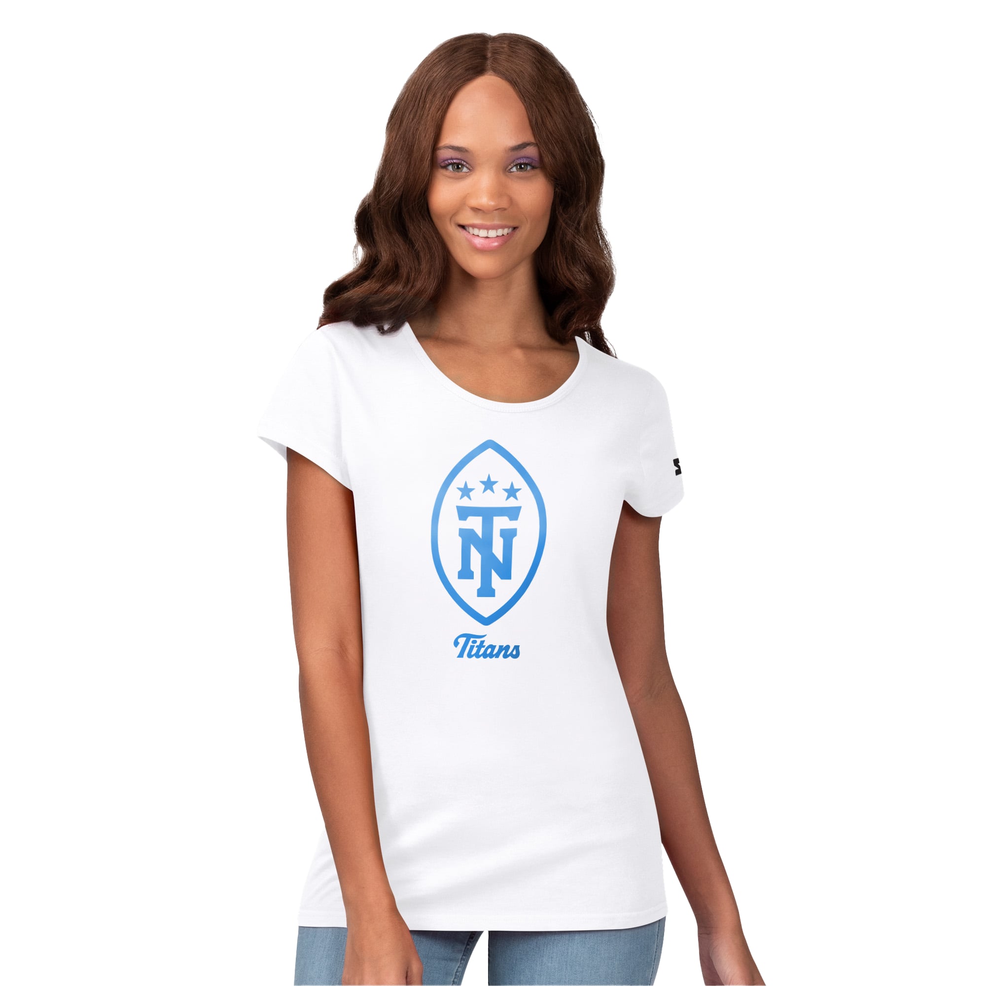 Women's Starter White Tennessee Titans Endzone T-Shirt