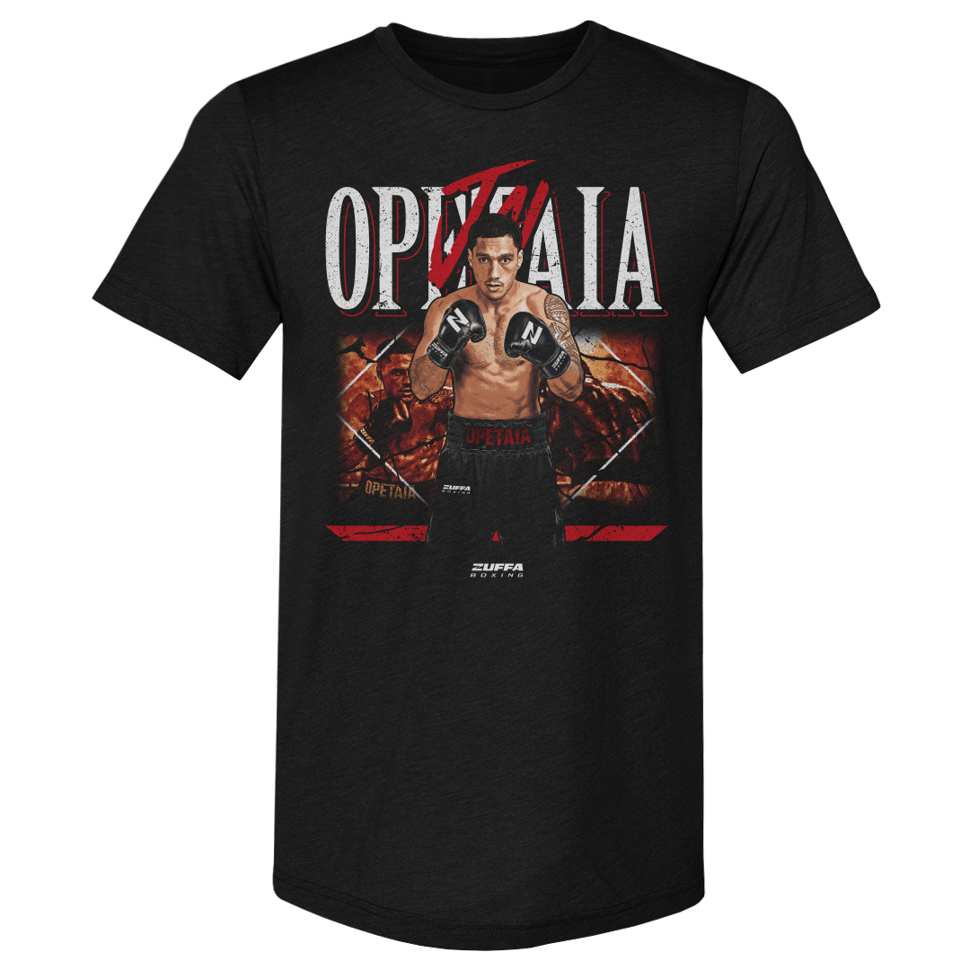 Men’s 500 Level Black Jai Opetaia Zuffa Boxing Premium Tri-Blend Graphic T-Shirt
