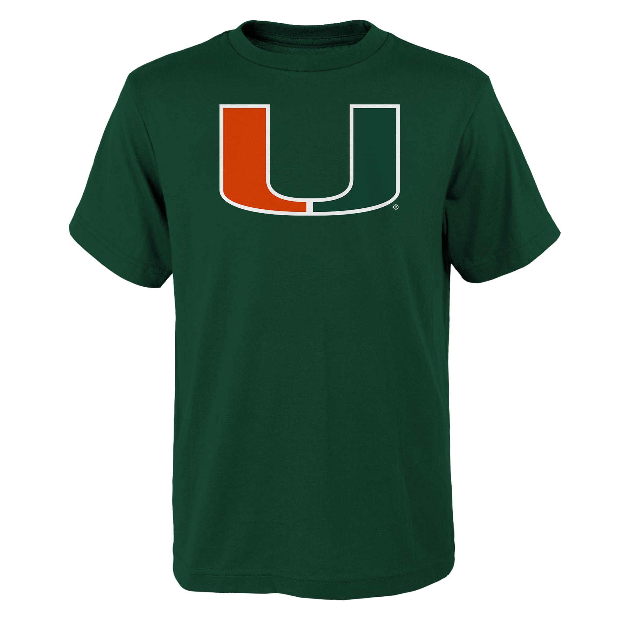 Youth Outerstuff Green Miami Hurricanes Primary Logo T-Shirt