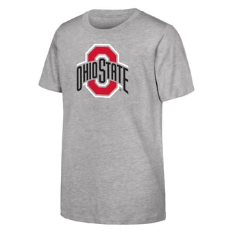 Youth Outerstuff Heather Gray Ohio State Buckeyes Primary Logo T-Shirt