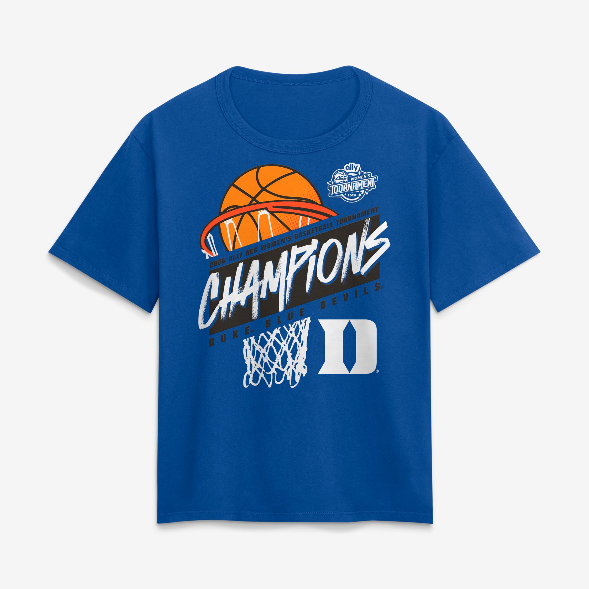 Women's  Royal Duke Blue Devils 2026 ACC Women's Basketball Tournament Champions T-Shirt