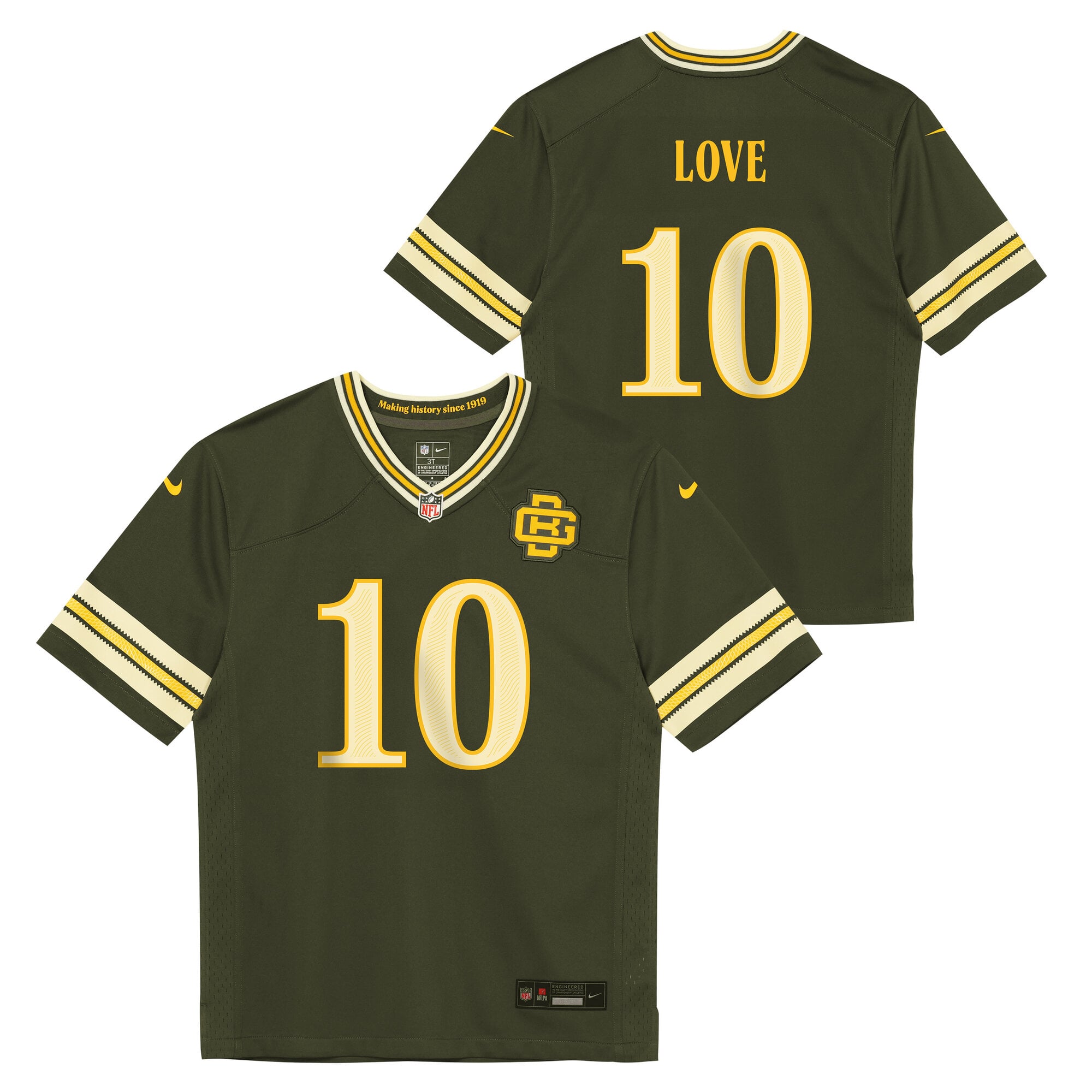 Green Bay Packers Nike Rivalries Game Jersey - Jordan Love - Youth