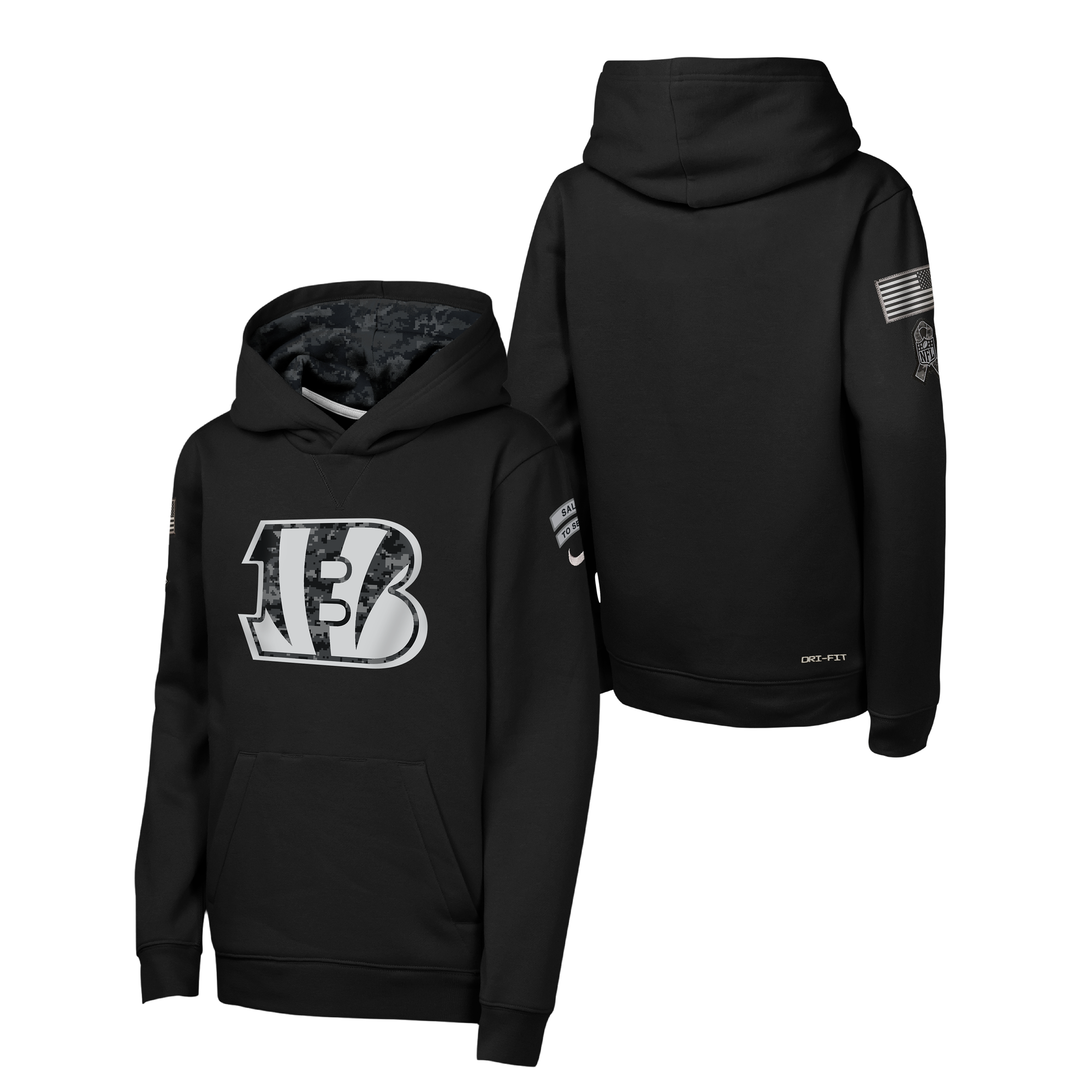 Sweat à capuche Cincinnati Bengals Salute To Service Nike 2026 - Jeunes