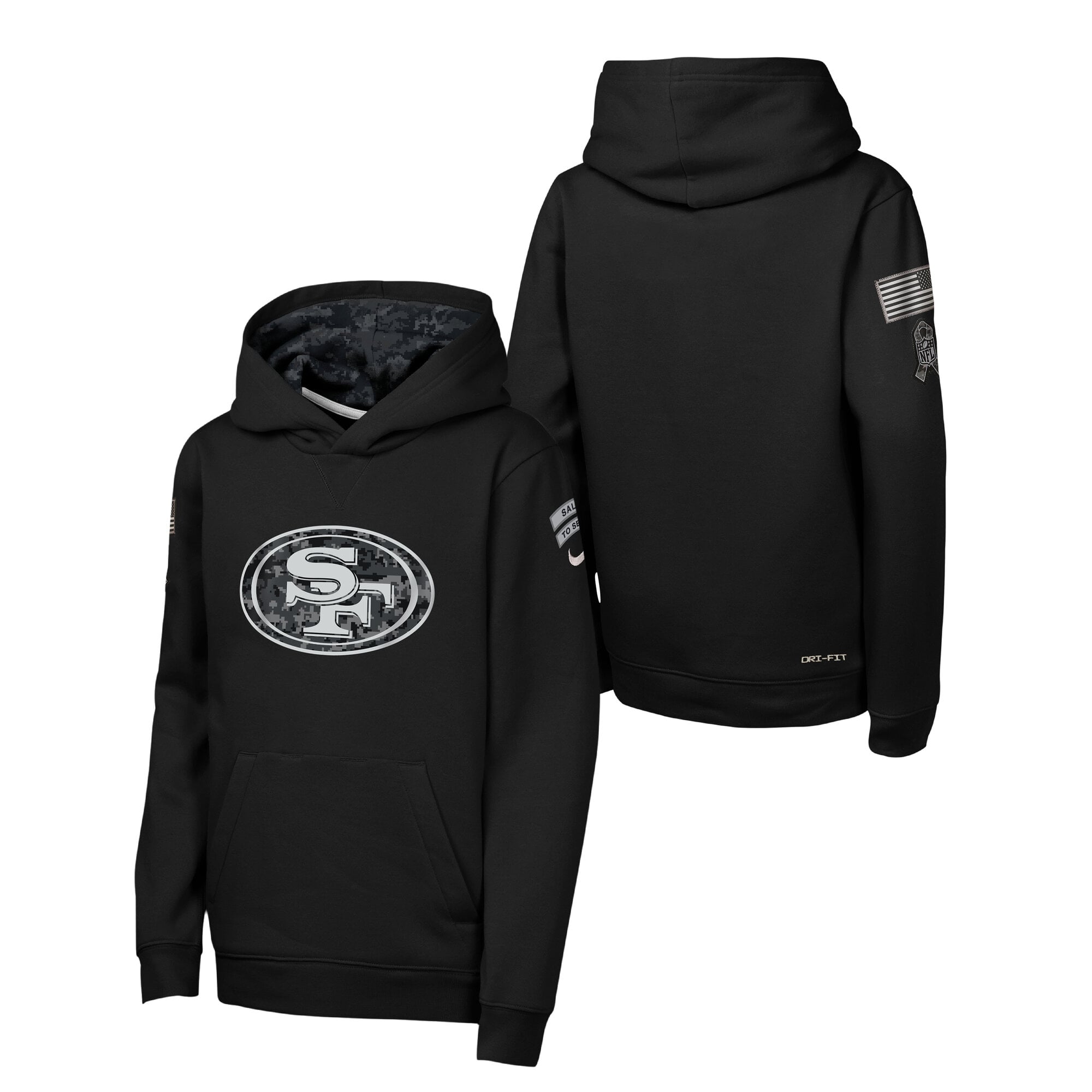 Sweat à capuche San Francisco 49ers Salute To Service Nike 2026 - Jeunes