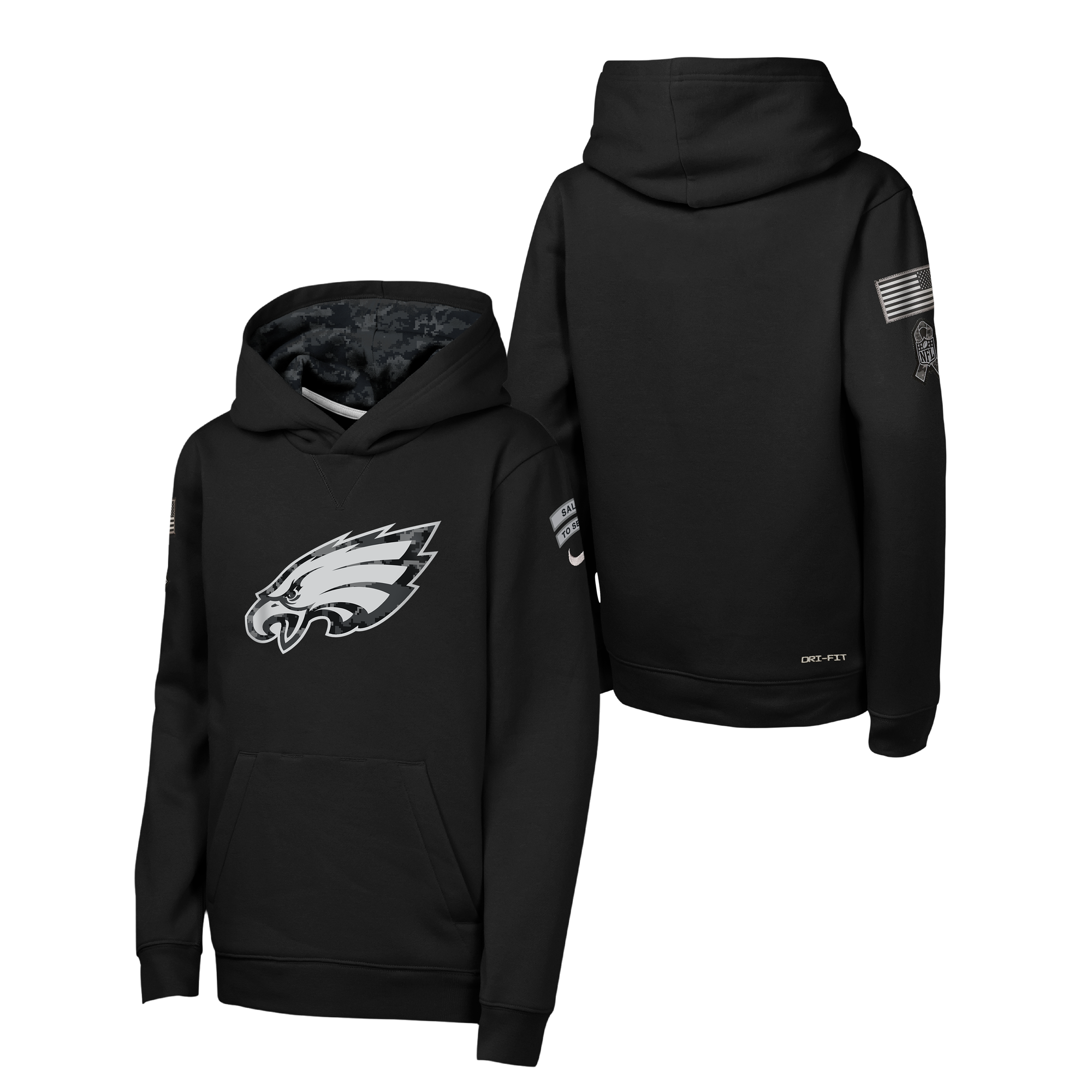 Sweat à capuche Philadelphia Eagles Salute To Service Nike 2026 - Jeunes
