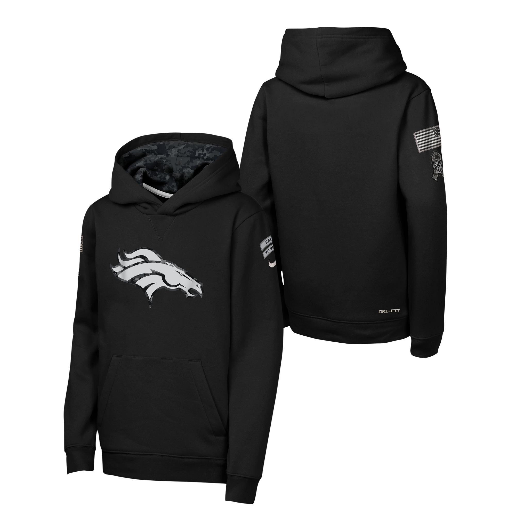 Sweat à capuche Denver Broncos Salute To Service Nike 2026 - Jeunes