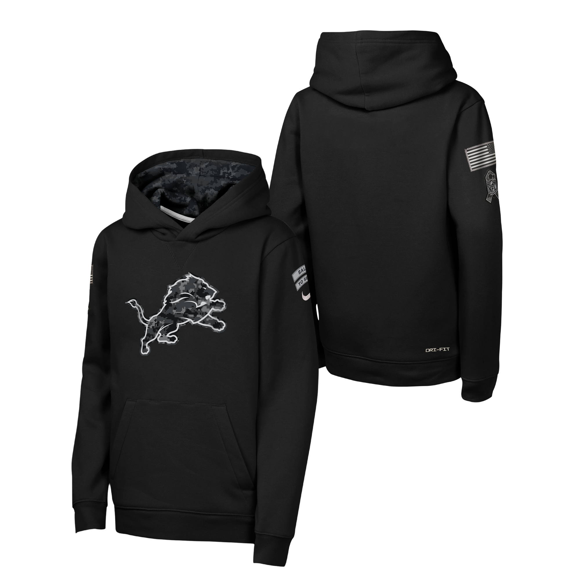 Sweat à capuche Detroit Lions Salute To Service Nike 2026 - Jeunes