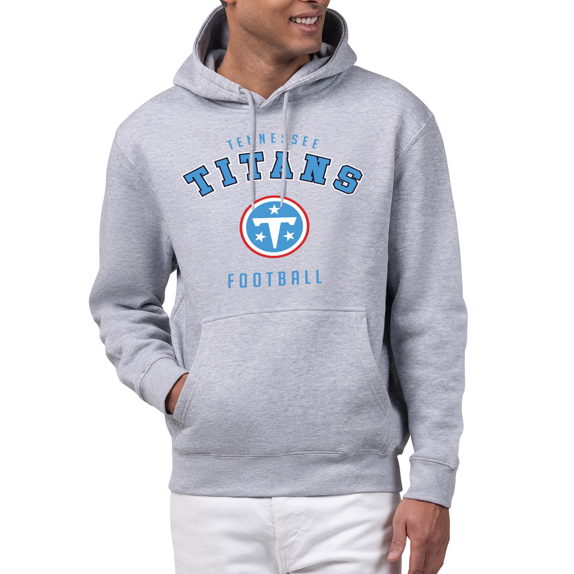 Men's Starter Gray Tennessee Titans Logo Fleece Hoodie