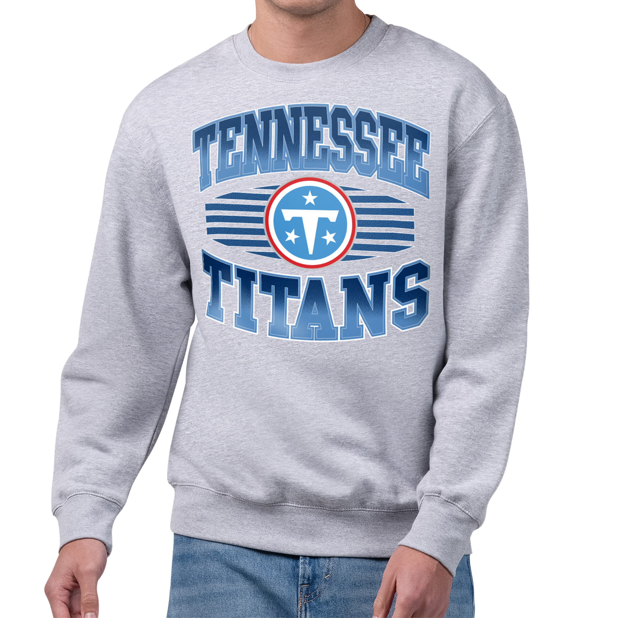 Men's Starter Gray Tennessee Titans Grit Graphic Fleece Sweatshirt