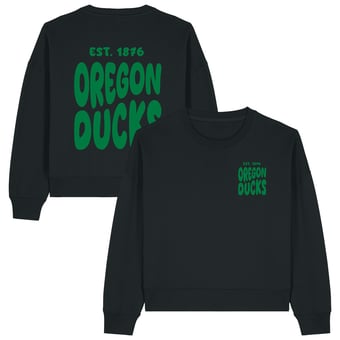 Women's Uscape Apparel  Black Oregon Ducks Cloud Sweatshirt
