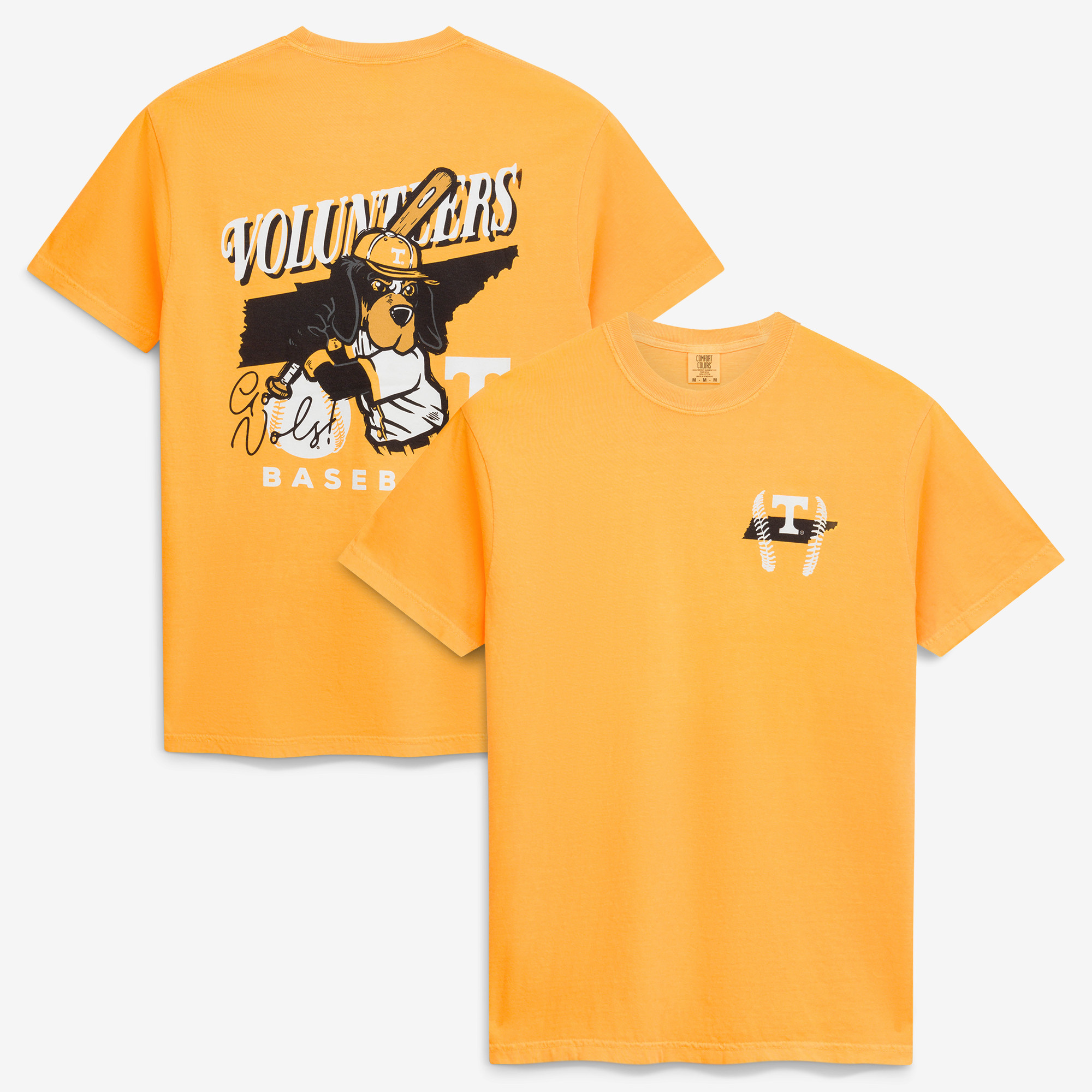 Men's  Tennessee Orange Tennessee Volunteers Drawn Mascot Baseball T-Shirt