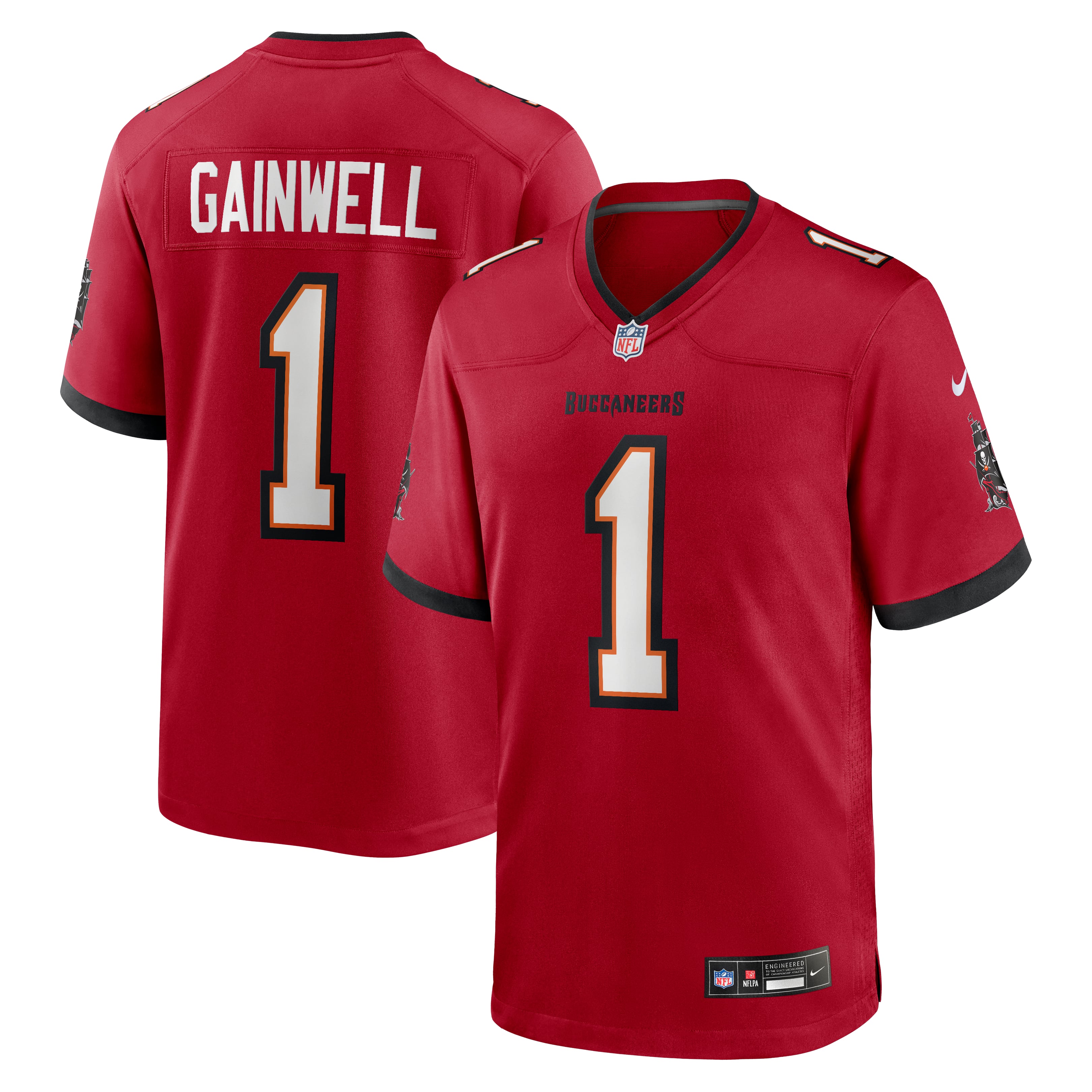 Men's Nike Kenneth Gainwell Red Tampa Bay Buccaneers Team Game Jersey