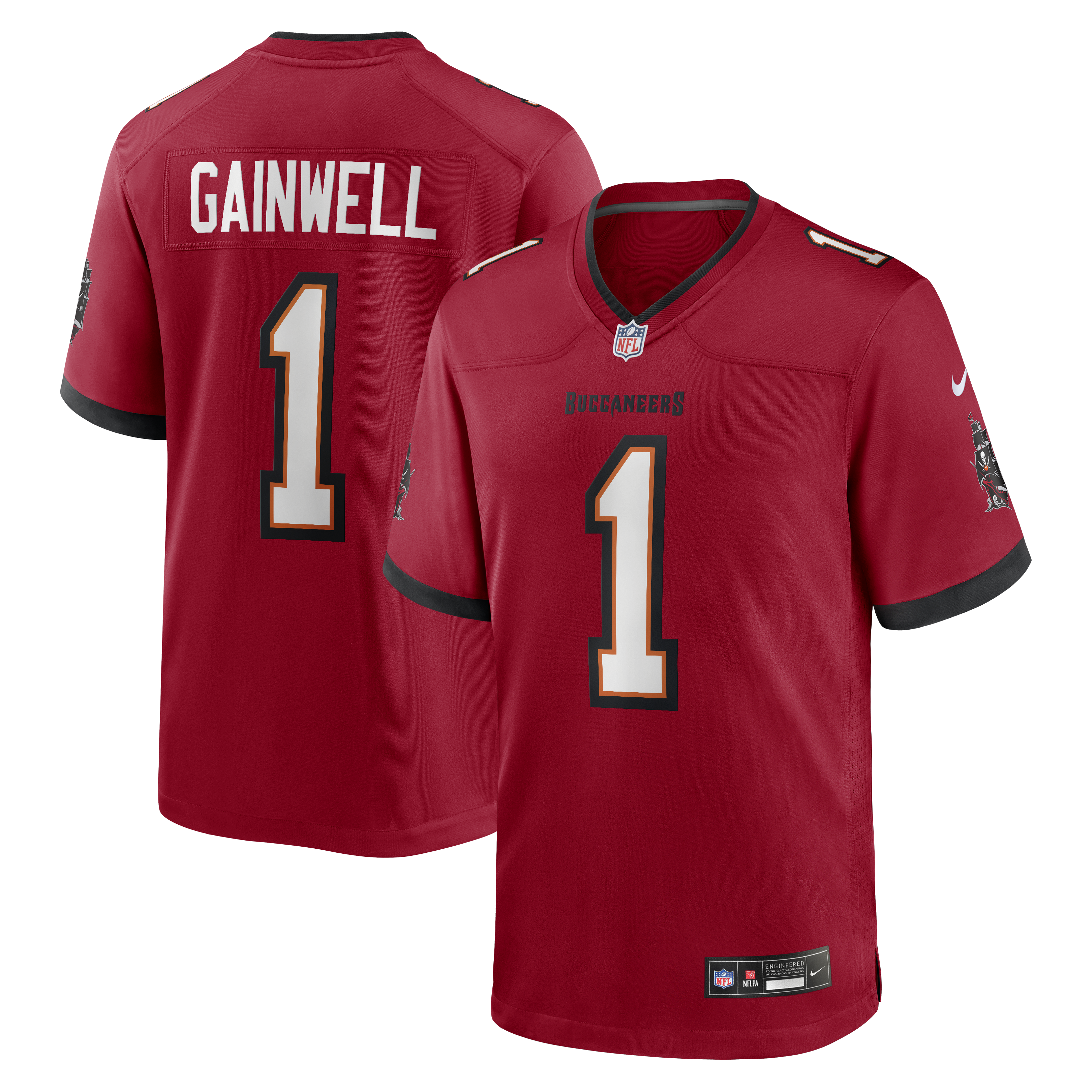 Men's Nike Kenneth Gainwell Red Tampa Bay Buccaneers Team Game Jersey