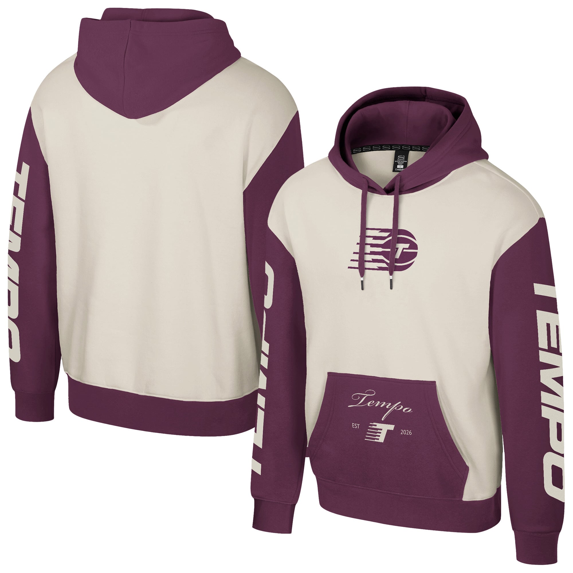 Unisex Stadium Essentials  Cream Toronto Tempo Rivalry Burst Hoodie