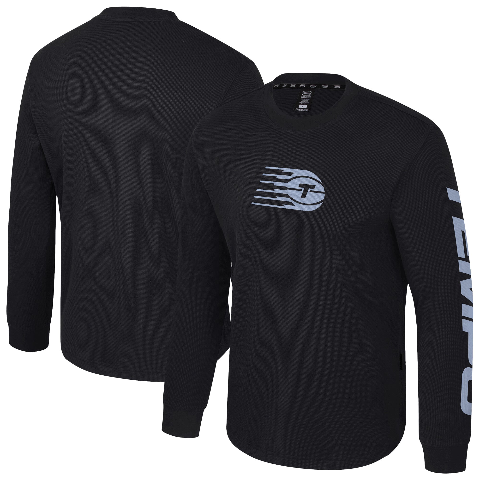 Unisex Stadium Essentials Black Toronto Tempo First Team Ice Waffle Long Sleeve T-Shirt