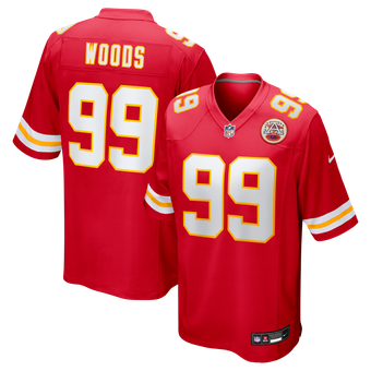 Men's Nike Red Kansas City Chiefs Peter Woods Team Game Jersey