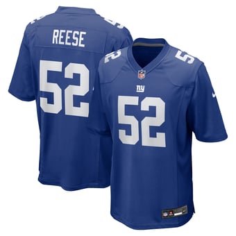 Men's Nike Royal New York Giants Arvell Reese Team Game Jersey