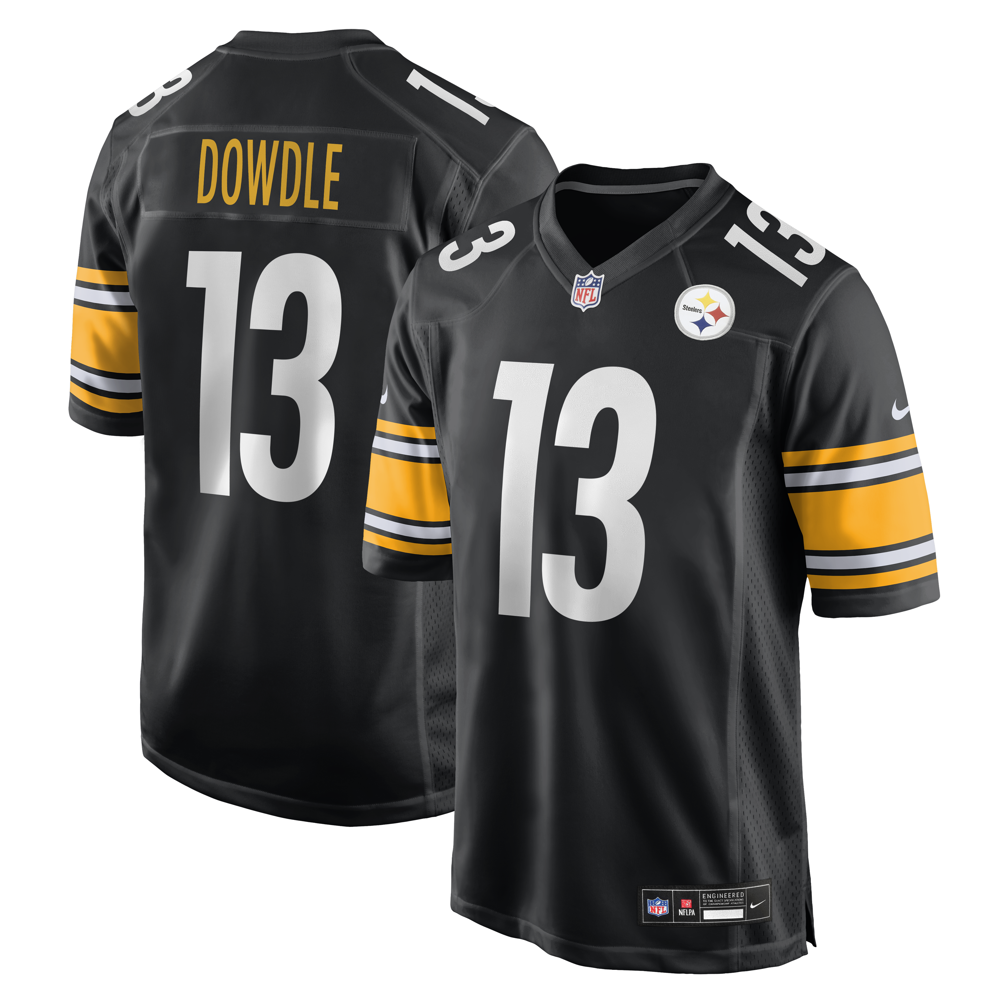 Men's Nike Rico Dowdle Black Pittsburgh Steelers Game Jersey