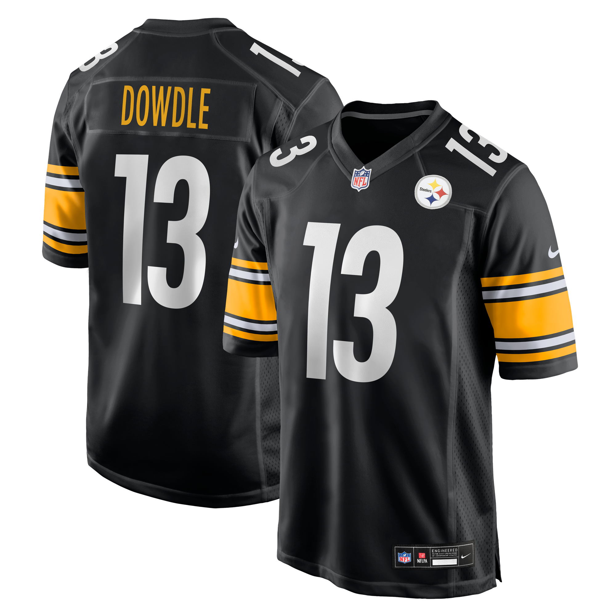 Men's Nike Rico Dowdle Black Pittsburgh Steelers Game Jersey