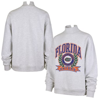 Women's '47  Gray Florida Gators Laurel Arch Mock Neck Sweatshirt