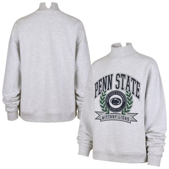 Women's '47  Gray Penn State Nittany Lions Laurel Arch Mock Neck Sweatshirt