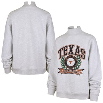 Women's '47  Gray Texas Longhorns Laurel Arch Mock Neck Sweatshirt