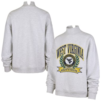 Women's '47  Gray West Virginia Mountaineers Laurel Arch Mock Neck Sweatshirt