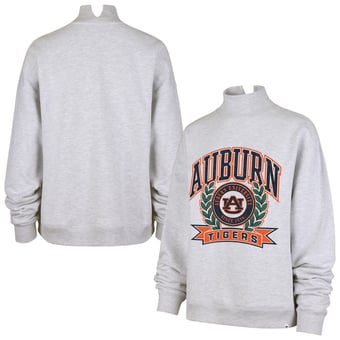 Women's '47  Gray Auburn Tigers Laurel Arch Mock Neck Sweatshirt