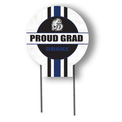 Jardine Drake Bulldogs 20" x 20" Proud Grad Circle Yard Sign with Stakes