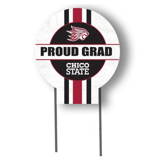 Jardine Cal State Chico Wildcats 20" x 20" Proud Grad Circle Yard Sign with Stakes